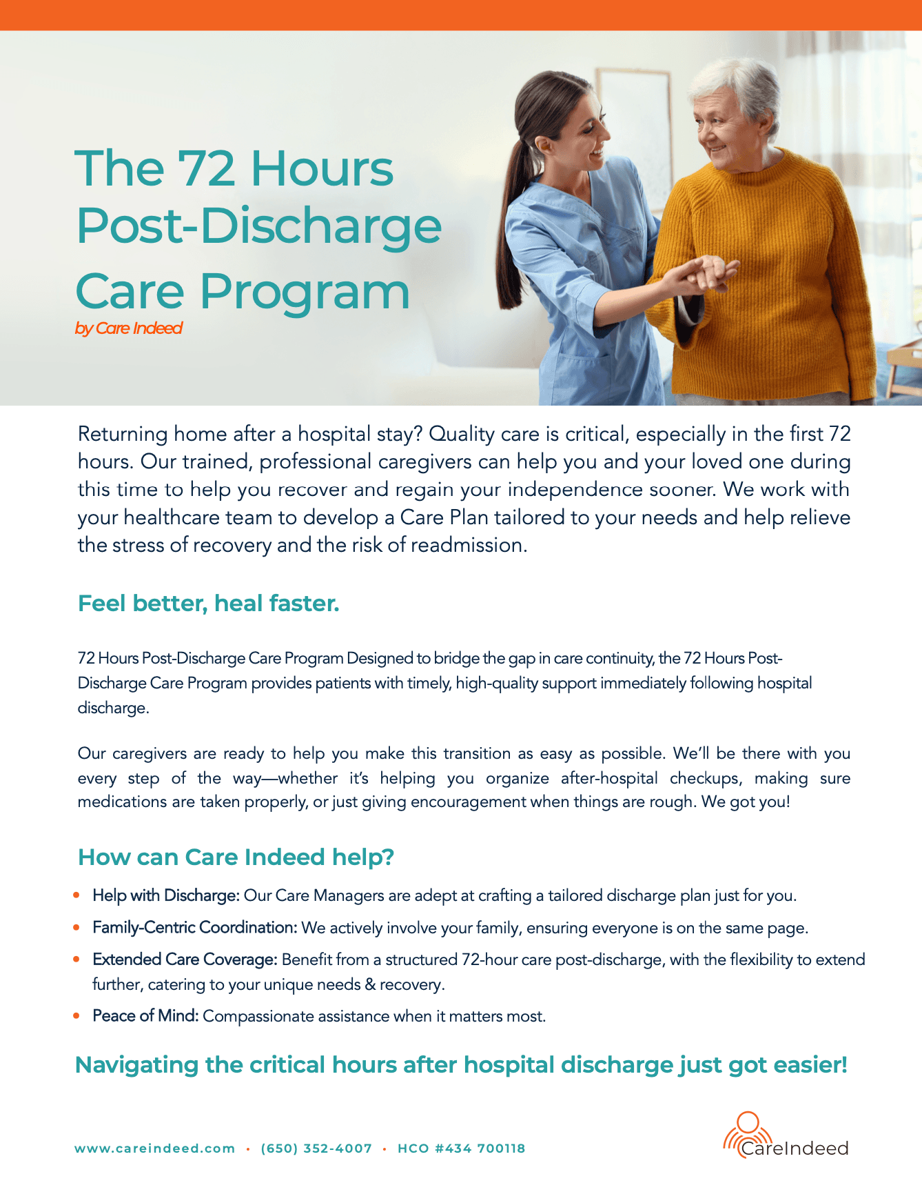 The 72 Hours Post-Discharge Care Program