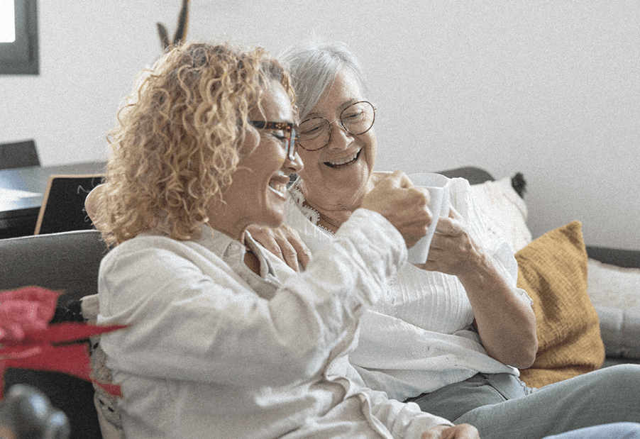 a couple of seniors being happy