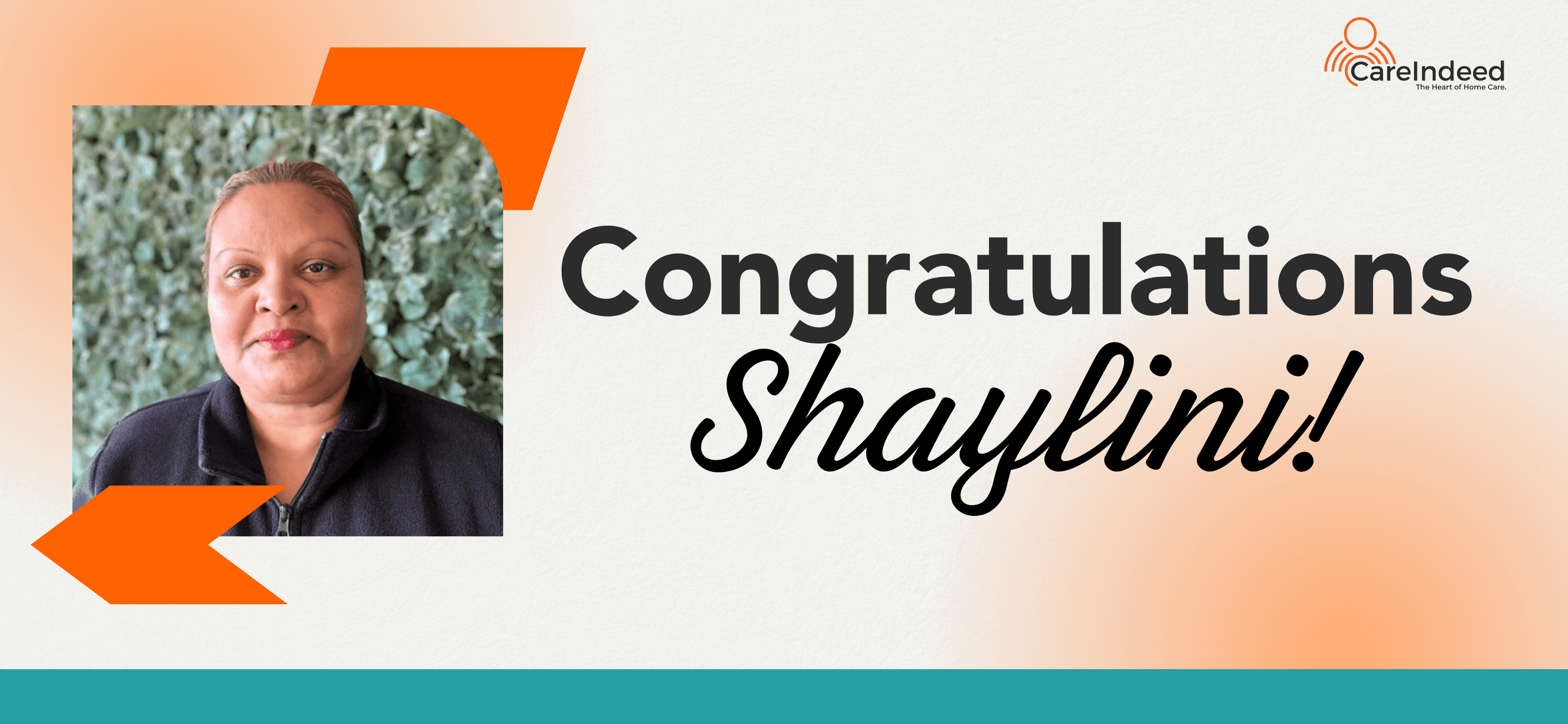 Radiance in Care: Shaylini Shines as Care Indeed's December Employee of the Month banner image